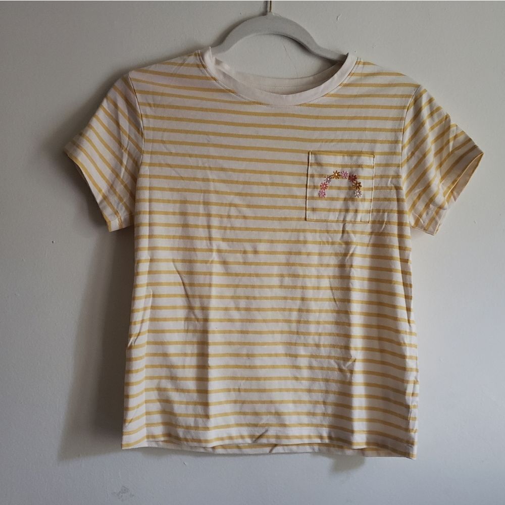 Cat & Jack Yellow Stripped Shirt
